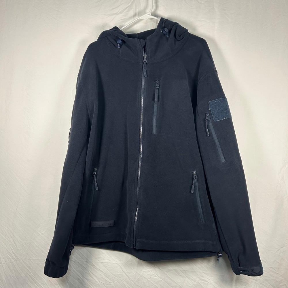 Baerskin Tactical Supply Fleece Hoodie Jacket Mens XL Navy Blue Full Zip Utility